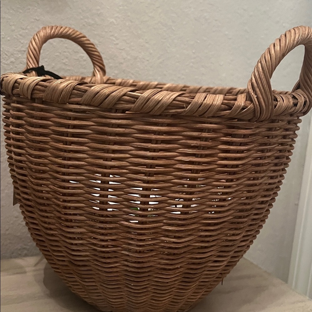 Natural Woven Basket with Handles